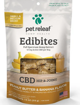Pet Releaf Edibites Soft Chews for Small & Medium Dogs, Peanut Butter & Banana 7.5 oz