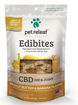 Pet Releaf Edibites Hip & Joint Peanut Butter & Banana Soft Chews for Large Breed Dogs 7.5 oz