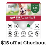 K9 Advantix II Topical Flea & Tick Treatment for Dogs up to 10 lbs
