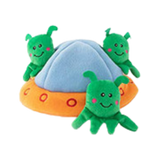 Zippy Paws Aliens In Ufo Spaceship Burrow Dog Toy 