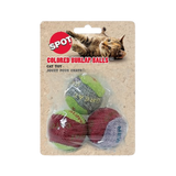 Spot Ethical Pet Colored Burlap Balls Cat Toy 3 pk