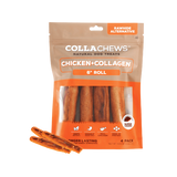 Collachews 6 in  Collagen Chicken Flavored Roll 4 pk