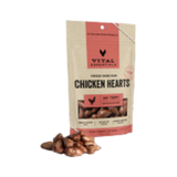 Vital Essentials Freeze-Dried Chicken Hearts Dog Treats 1.9 oz