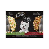 Cesar Simply Crafted Variety Pack Chicken & Beef Limited-Ingredient Wet Dog Food Topper 16 ct