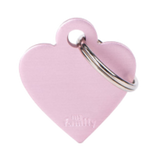 Myfamily Small Anodized Aluminum Heart Shaped Personalized Dog ID Tag