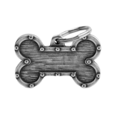 Myfamily Large Bone Shaped Bronx Futuristic Personalized Dog ID Tag 