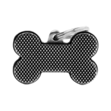 Myfamily Large Bone Shaped Bronx Rhombus Personalized Dog ID Tag 