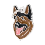 Myfamily Enamel German Shepherd Personalized Dog ID Tag 