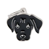 Myfamily Enamel Black Labrador Personalized Dog ID Tag 