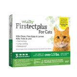 Vetality Firstect Plus for Cats Over 1.5 lbs, Kills Fleas, Flea Eggs & Larvae and Chewing Lice- 3 pack 