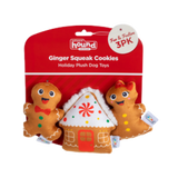 Outward Hound Holiday Ginger Squeak Cookies Plush Dog Toys 3 pk