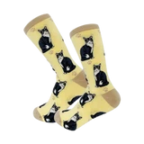 E & S Imports Pet Lover Socks Black & White Cat, Unisex, One Size Fits Most 