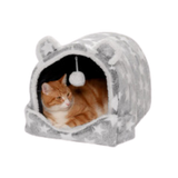 Furhaven Fleece Cozy Cave for Small Dogs and Cats 