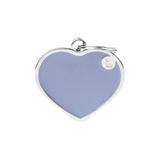 Myfamily Basic Handmade Big Lilac Heart Pet Identification Tag 