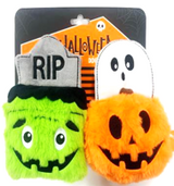 Petrageous Halloween Frankenstein & Pumpkin Plush Dog Toys 2 pk