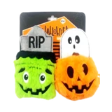 Petrageous Halloween Frankenstein & Pumpkin Plush Dog Toys 2 pk