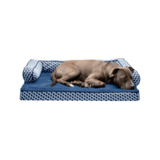 Furhaven Plush & Diamond Comfy Couch Sofa Pet Bed 27 x 36 in