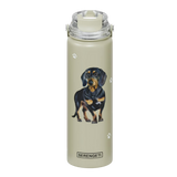E & S Imports Serengeti Black Dachshund Stainless Steel Water Bottle 24 oz
