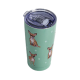 E & S Imports Serengeti Tan Chihuahua Stainless Steel, Vacuum Insulated Tumbler with Spill Proof Lid 20 oz