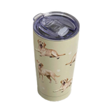 E & S Imports Serengeti Yellow Labrador Stainless Steel, Vacuum Insulated Tumbler with Spill Proof Lid 20 oz