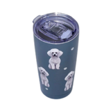 E & S Imports Serengeti Poodle Stainless Steel, Vacuum Insulated Tumbler with Spill Proof Lid 20 oz