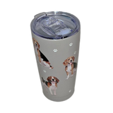 E & S Imports Serengeti Beagle Stainless Steel, Vacuum Insulated Tumbler with Spill Proof Lid 20 oz