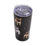 E & S Imports Serengeti French Bulldog Stainless Steel, Vacuum Insulated Tumbler with Spill Proof Lid 20 oz
