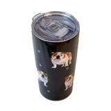 E & S Imports Serengeti Bulldog Stainless Steel, Vacuum Insulated Tumbler with Spill Proof Lid 20 oz