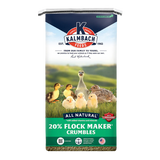 Kalmbach Feeds All Natural 20% Flock Maker Protein Crumbles Poultry Feed for Growing Mixed Flocks 10 lb