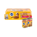 Pedigree Chopped Ground Dinner Chicken with Beef Adult Canned Dog Food Variety Pack 13.2 oz/Case of 12