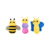 Hugsmart Spring Little Insects Plush Dog Toy Set 5.5 in, 3 pk