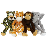 Incredipet Swinging Safari Animals Plush Dog Toy, Assorted 19 in