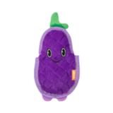 Growl Flip Floppz Eddie the Eggplant Plush Dog Toy 8.5 in