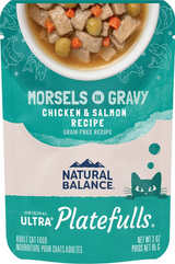 Natural Balance Platefulls Morsels in Gravy Chicken & Salmon Formula Grain-Free Wet Cat Food