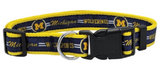 Pets First Michigan Wolverines Satin Adjustable Dog Collar
