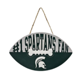 Pets First Michigan State Spartans Football Shaped Sign 