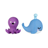 Pet Fringe Studio Summer Happy To Sea You Whale & Octopus Latex Dog Toys 2 pk
