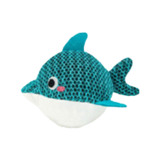 Hugsmart Summer Ocean Pals Plush Mesh Dolphin Dog Toy 5 in