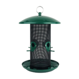 Nature's Way Perch If You Please Verdigris Metal Mesh Mixed Seed Wild Bird Feeder 2.5 qt
