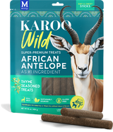 Karoo Wild African Antelope Thyme Seasoned Sticks Dog Treats 16 oz