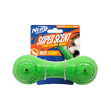 Nerf TPR Super Scent Beef-Scented Barbell Dog Chew Toy 7 in