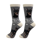 E & S Imports Life is Better With a Doberman Socks 