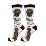 E & S Imports Life is Better With a Weimaraner Socks 