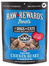Northwest Naturals Raw Rewards Treats Freeze Dried Chicken Heart for Dogs & Cats 3 oz