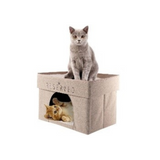 Pet Obsession Collapsible Cat Cave, 17 x 12 x 12 in