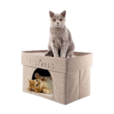 Pet Obsession Collapsible Cat Cave, 17 x 12 x 12 in