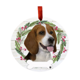 E & S Imports Beagle Ceramic Holiday Ornament 