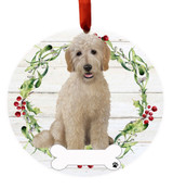 E & S Imports Goldendoodle Full Body Ceramic Holiday Ornament 