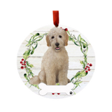 E & S Imports Goldendoodle Full Body Ceramic Holiday Ornament 