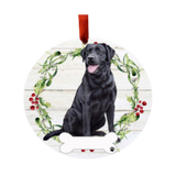 E & S Imports Labrador Black Full Body Ceramic Holiday Ornament 